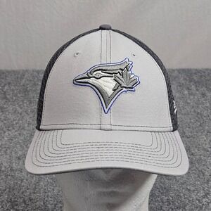 Toronto Blue Jays Hat‎ Mens Small-Medium Grey Mesh Cap 39THIRTY Stretch New Era